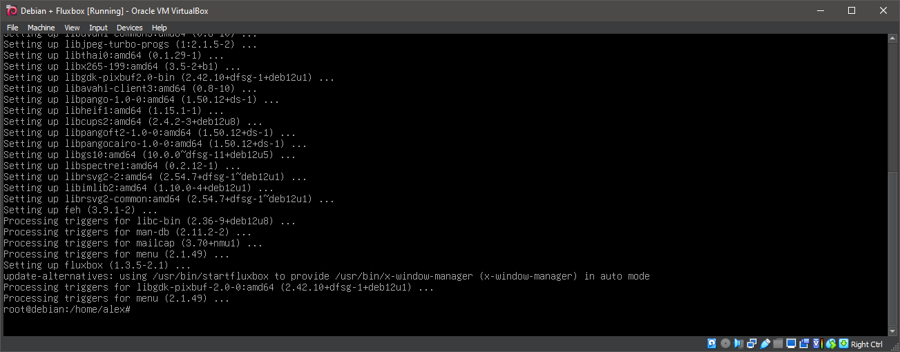 Running 'apt install fluxbox'